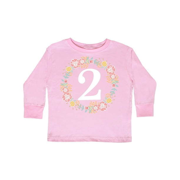 inktastic 2nd Birthday Floral Wreath 2 Year Old Toddler T-Shirt inktastic 2nd Birthday Floral Wreath 2 Year Old Toddler T-Shirt